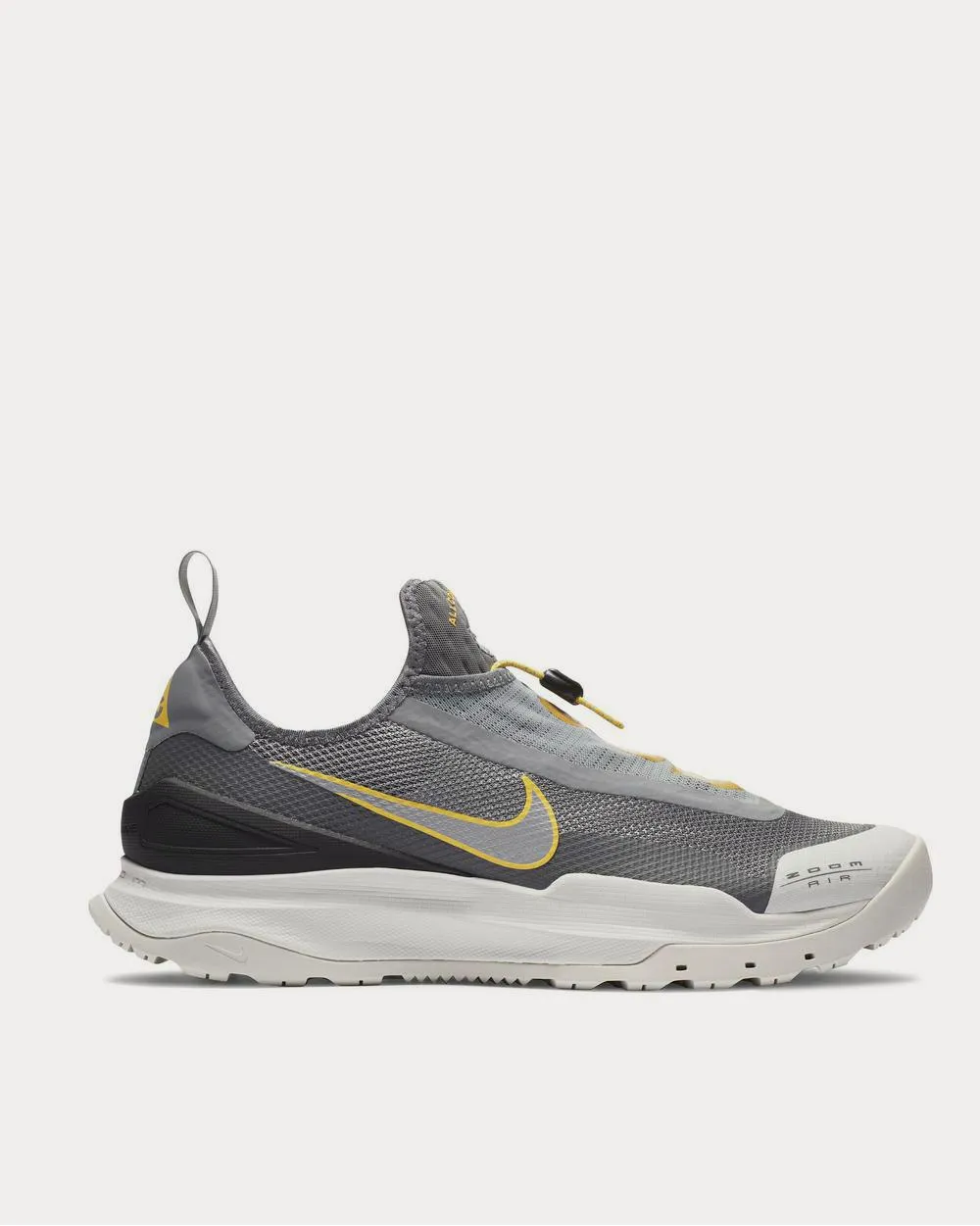 ACG Zoom Air AO Rubber-Trimmed Stretch-Knit Hiking  Gray low top sneakers
