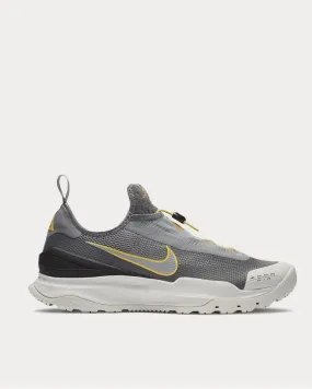 ACG Zoom Air AO Rubber-Trimmed Stretch-Knit Hiking  Gray low top sneakers