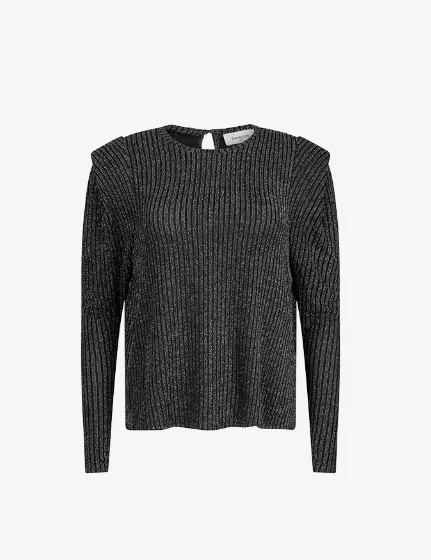 Berenice Elixa Top in Black Silver
