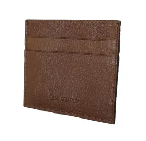 Billionaire Italian Couture Elegant Leather Men's Wallet in Men's Brown