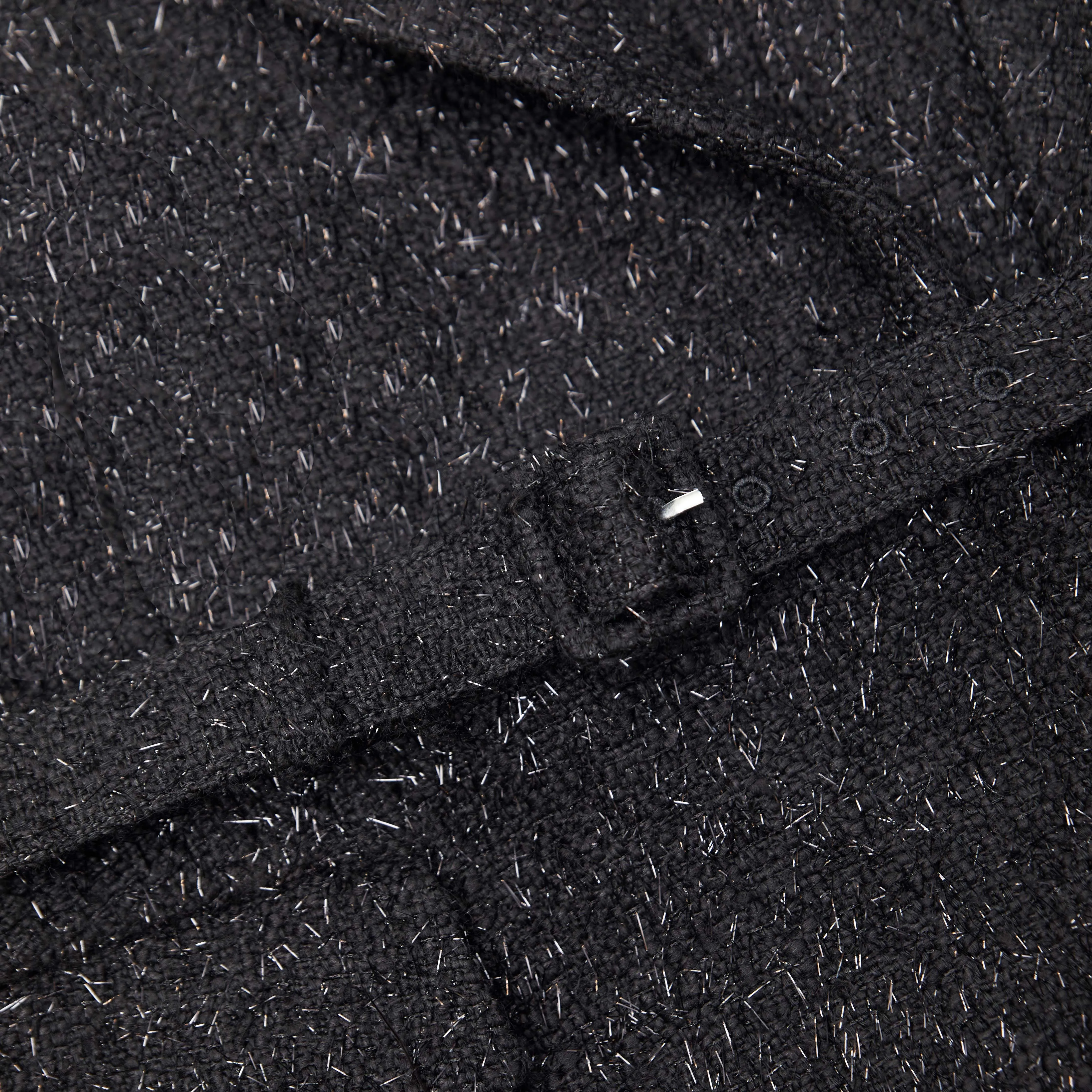 Black Boucle Maxi Dress