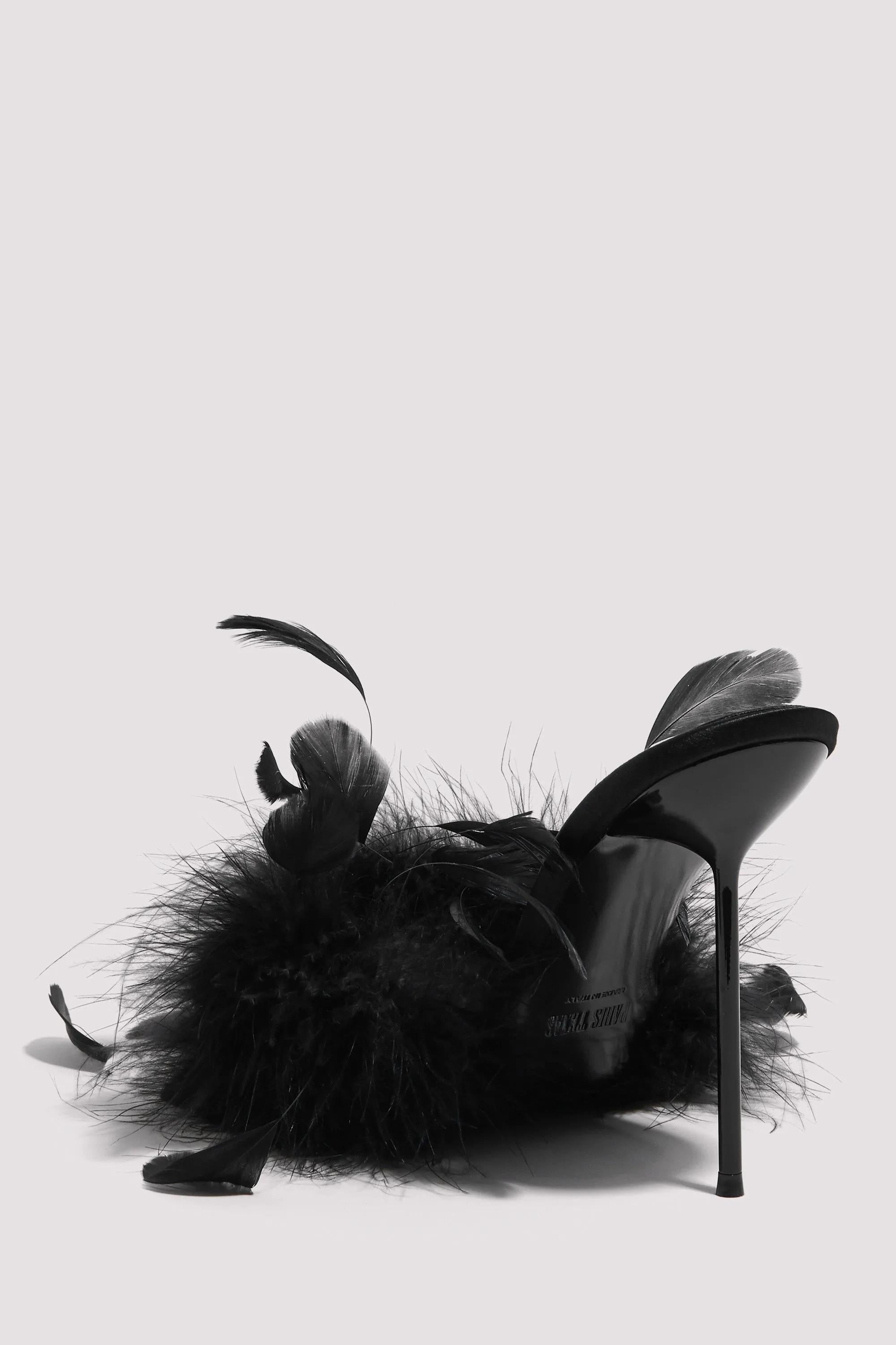 Black Lidia 105 Feather Mule