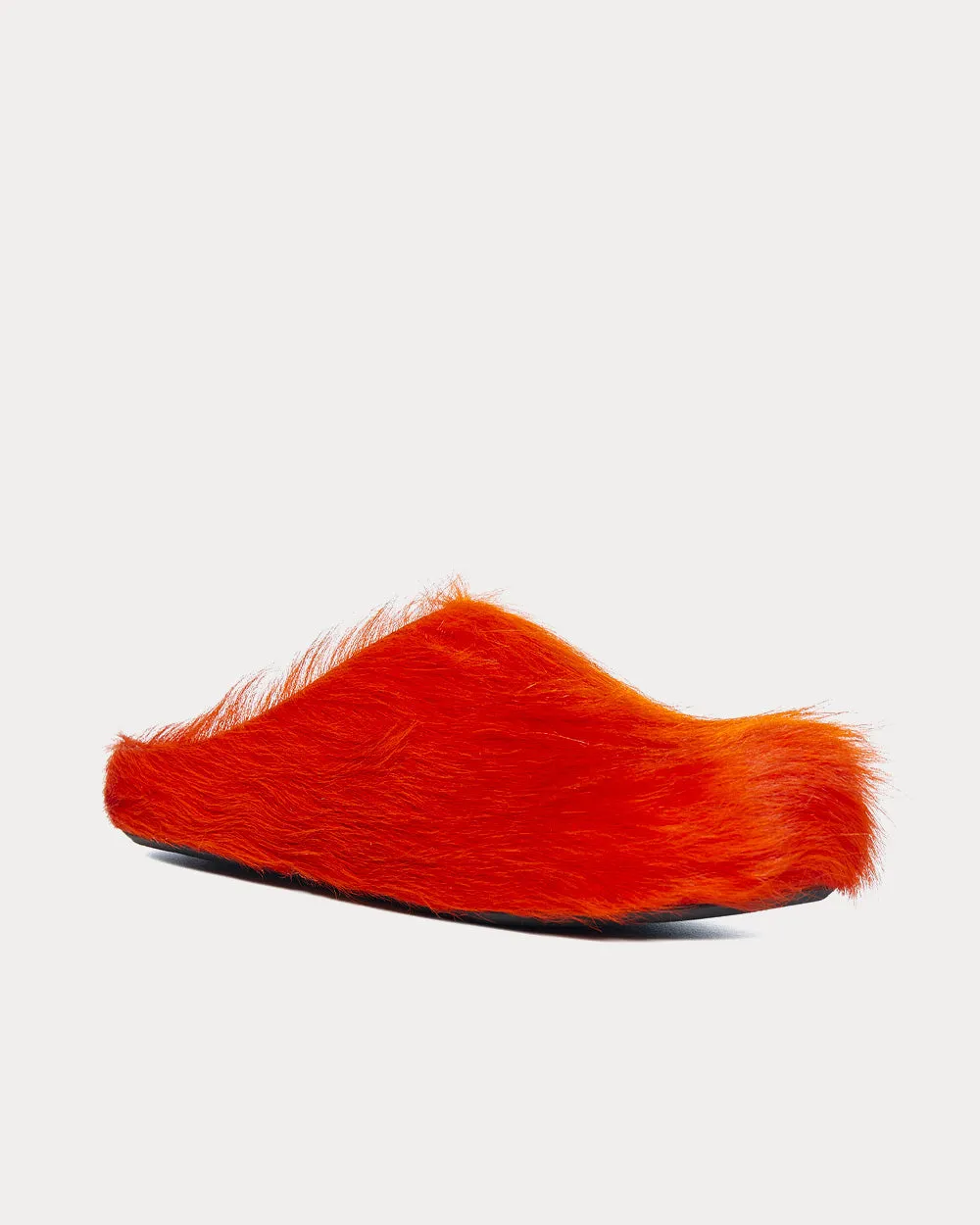 Calf Hair Orange Mules Slip Ons