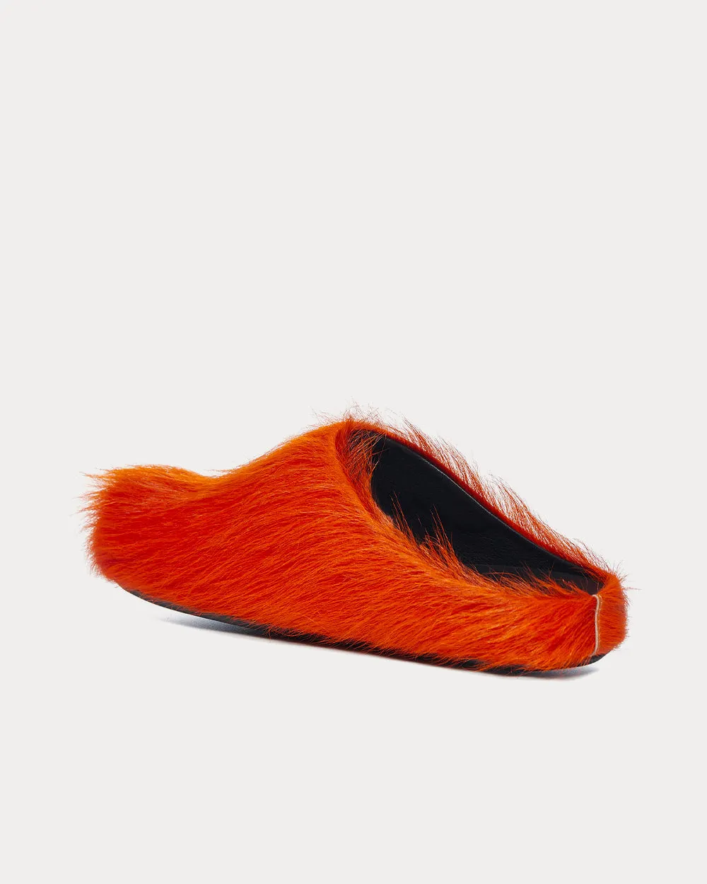 Calf Hair Orange Mules Slip Ons