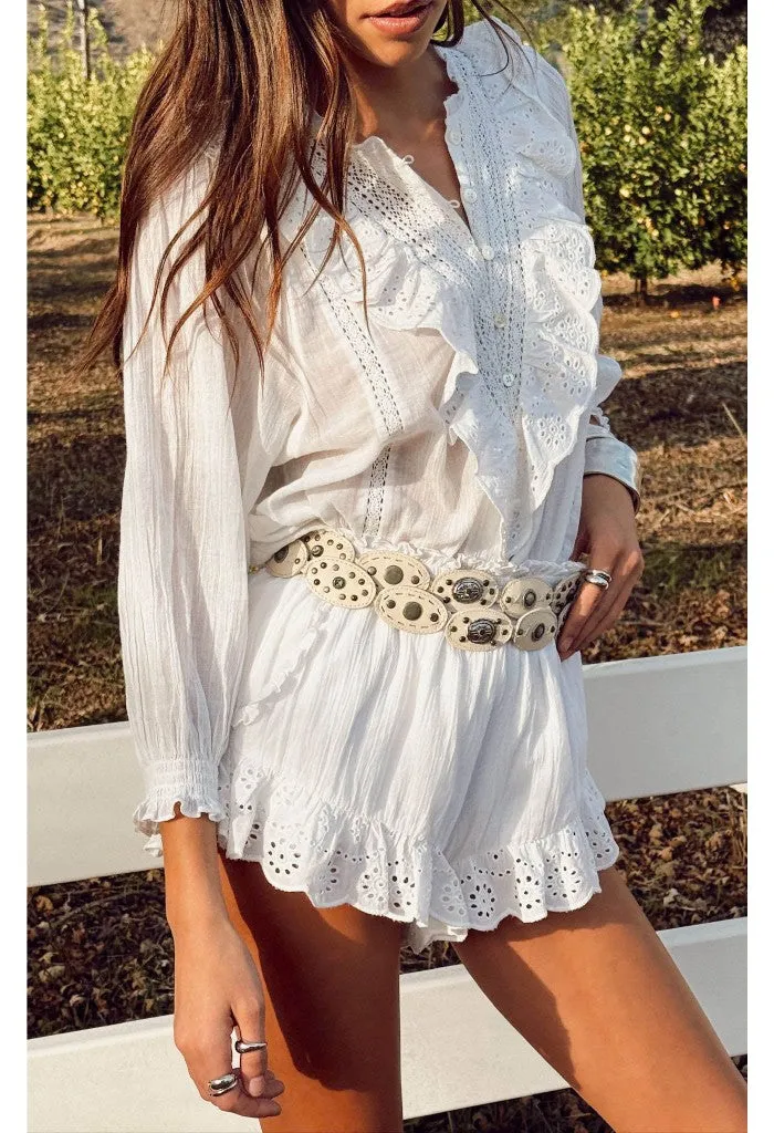 Cannes Shorts-White Eyelet