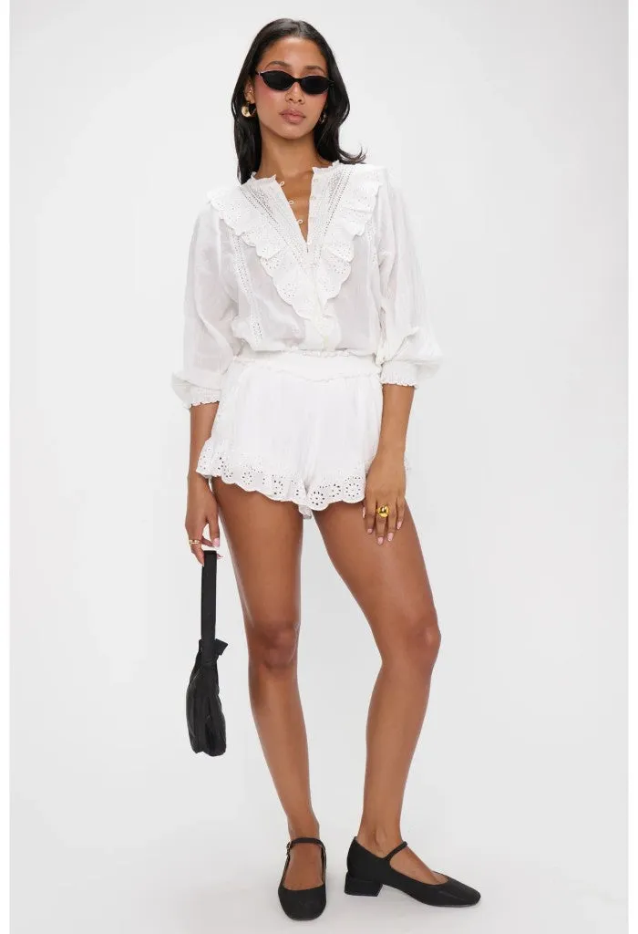 Cannes Shorts-White Eyelet