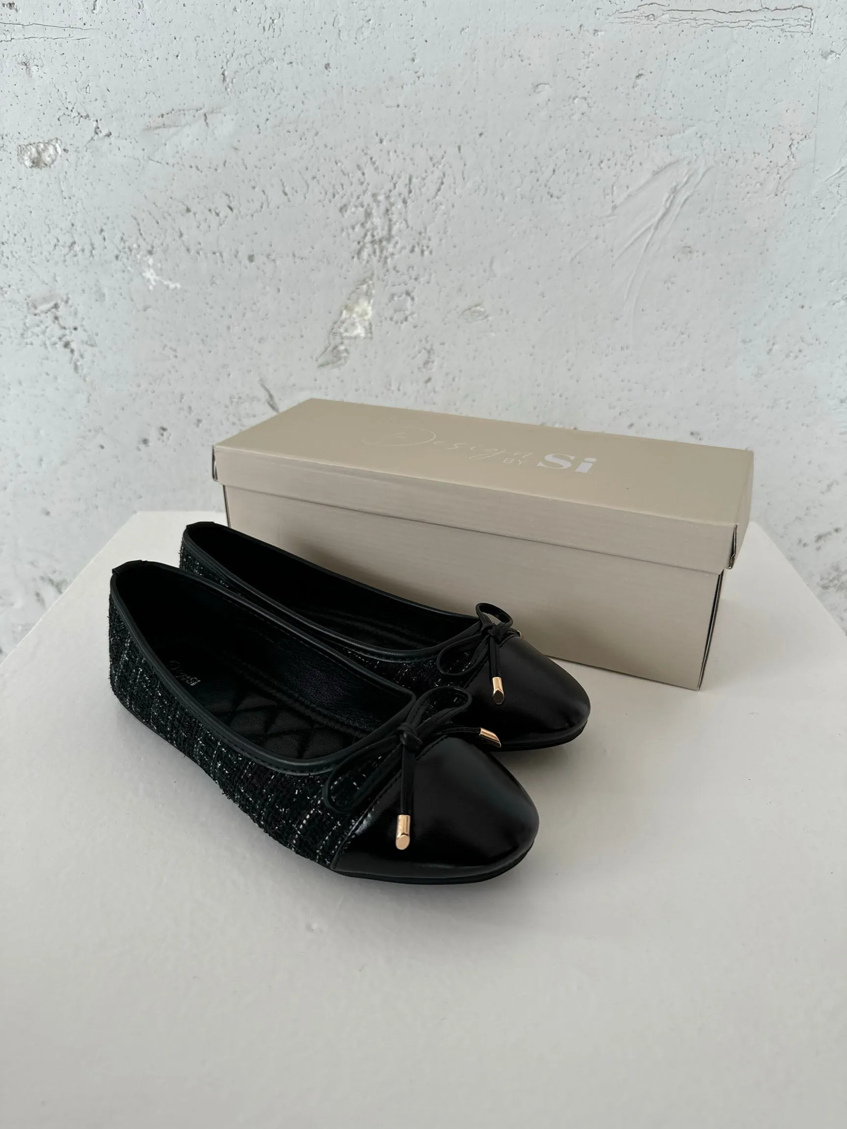 Cetinje ballet flats with bow - Black