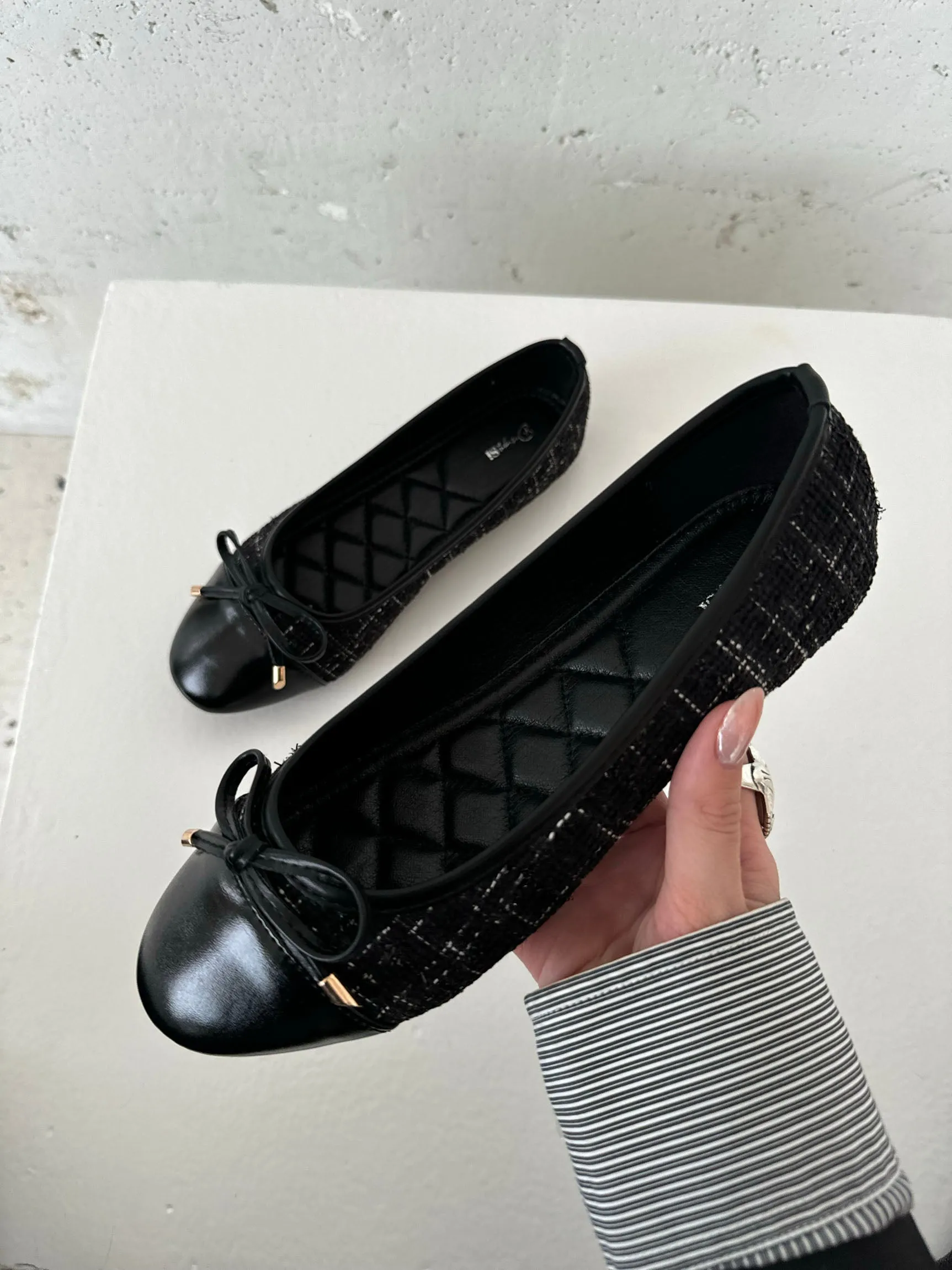 Cetinje ballet flats with bow - Black