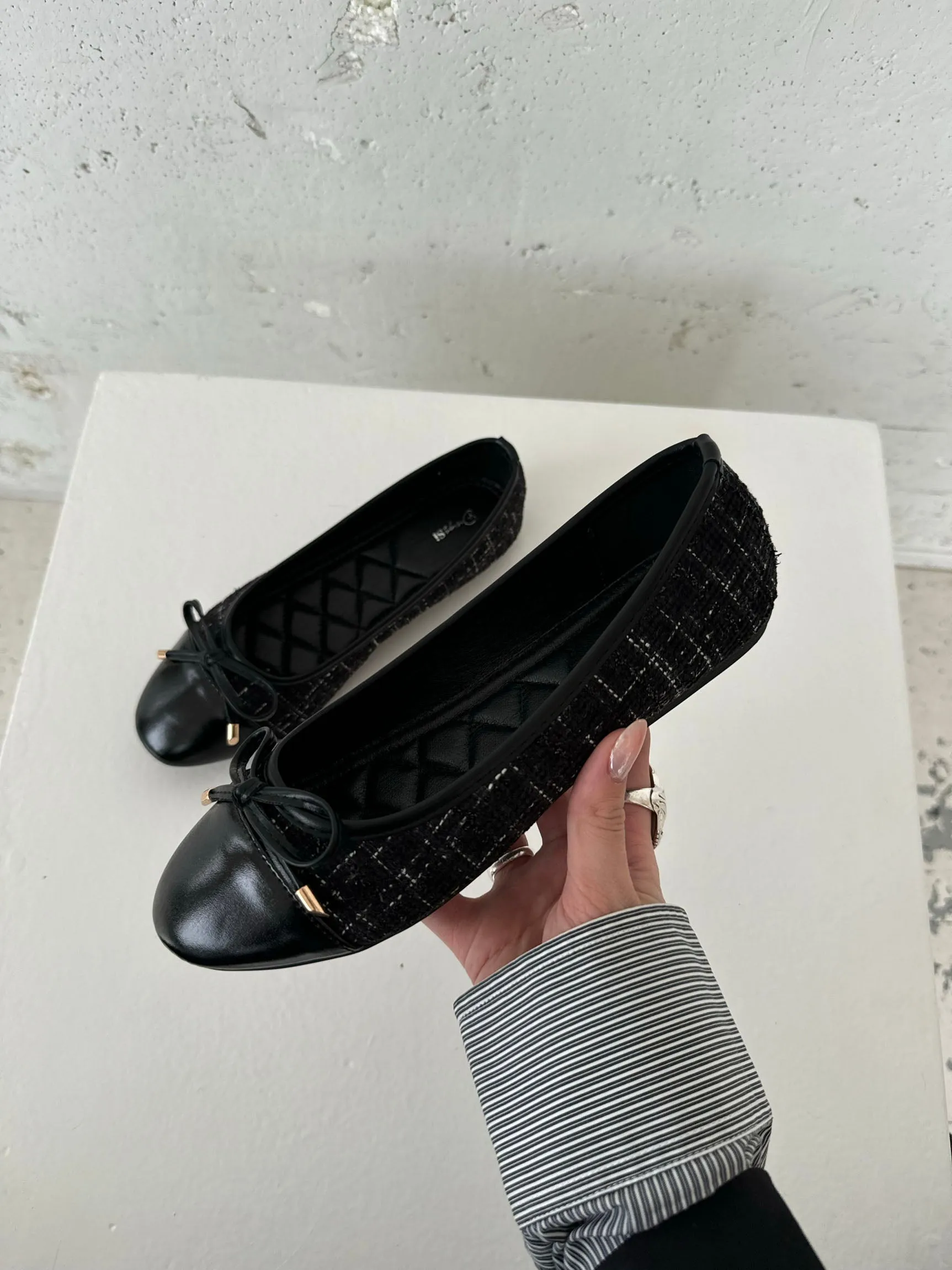 Cetinje ballet flats with bow - Black