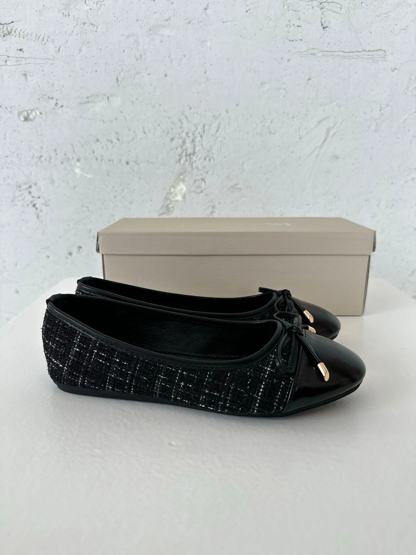 Cetinje ballet flats with bow - Black