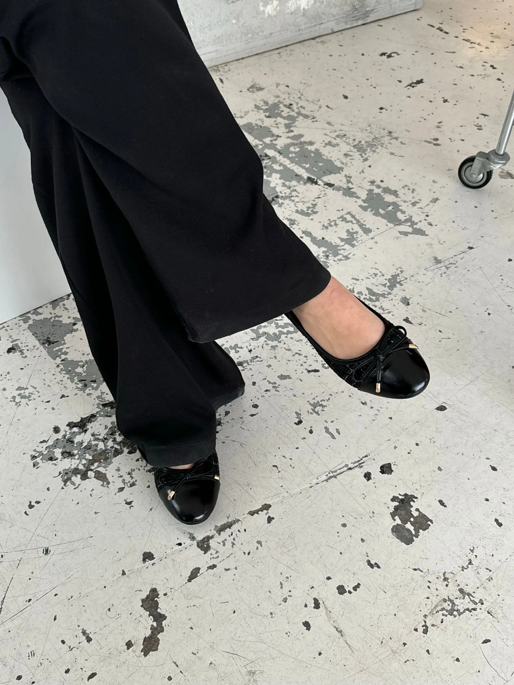 Cetinje ballet flats with bow - Black