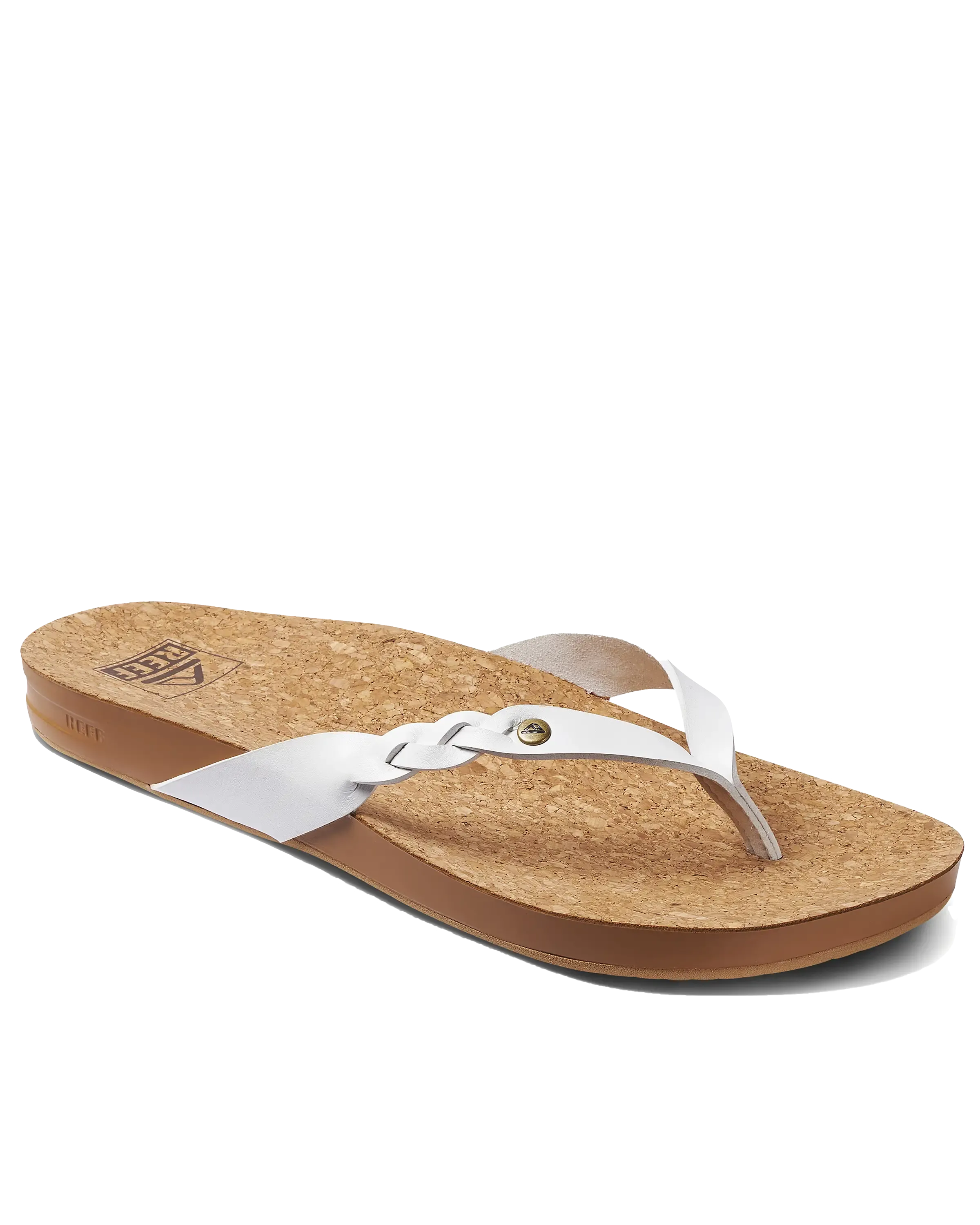 Cushion Court Twist Flip Flops in White