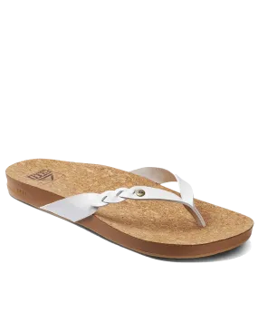Cushion Court Twist Flip Flops in White