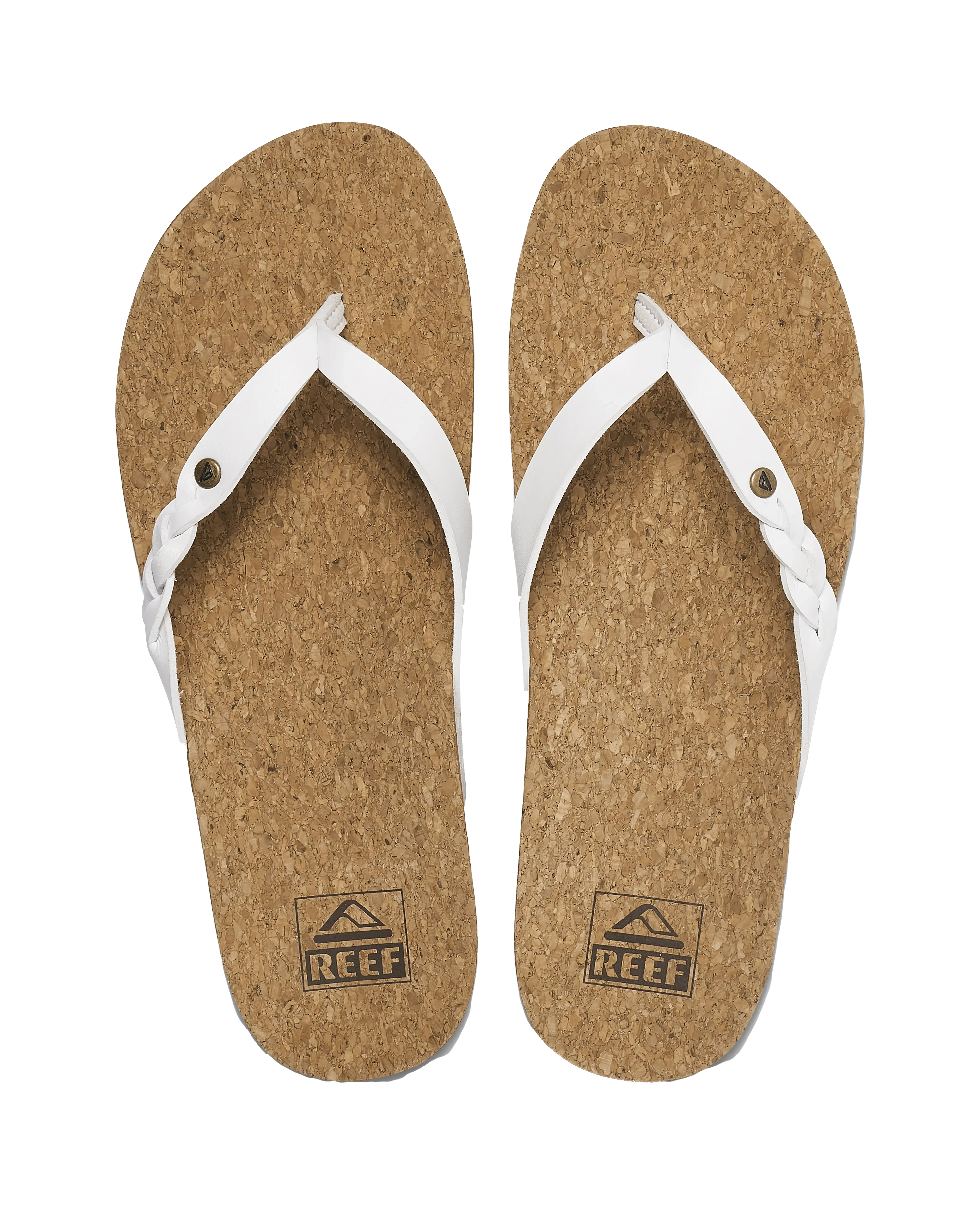 Cushion Court Twist Flip Flops in White