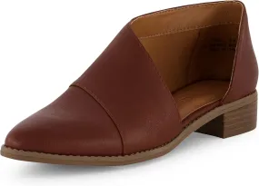 CUSHIONAIRE Women's Puck Side Cut Out Flat  Memory Foam and Wide Widths Available