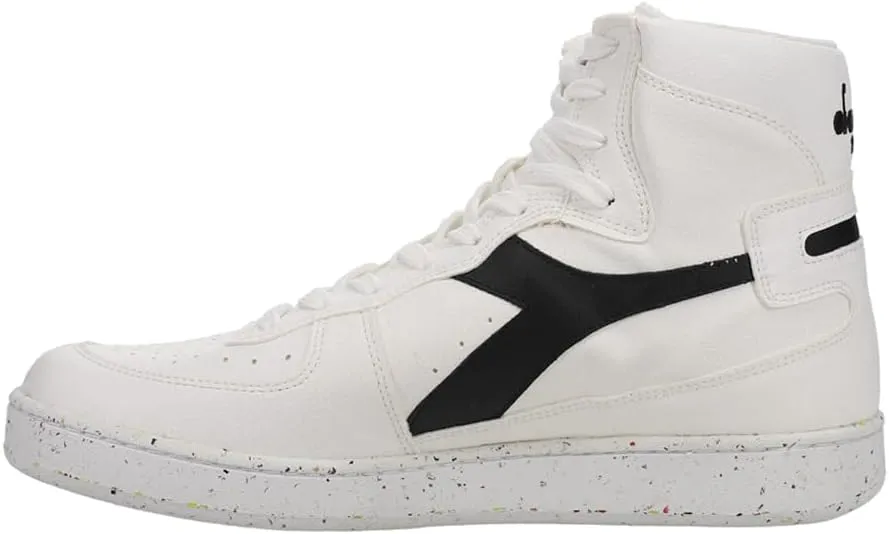 Diadora Mens Mi Basket 2030 High Sneakers Shoes Casual - Black, White