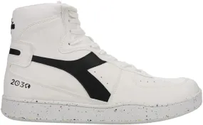 Diadora Mens Mi Basket 2030 High Sneakers Shoes Casual - Black, White