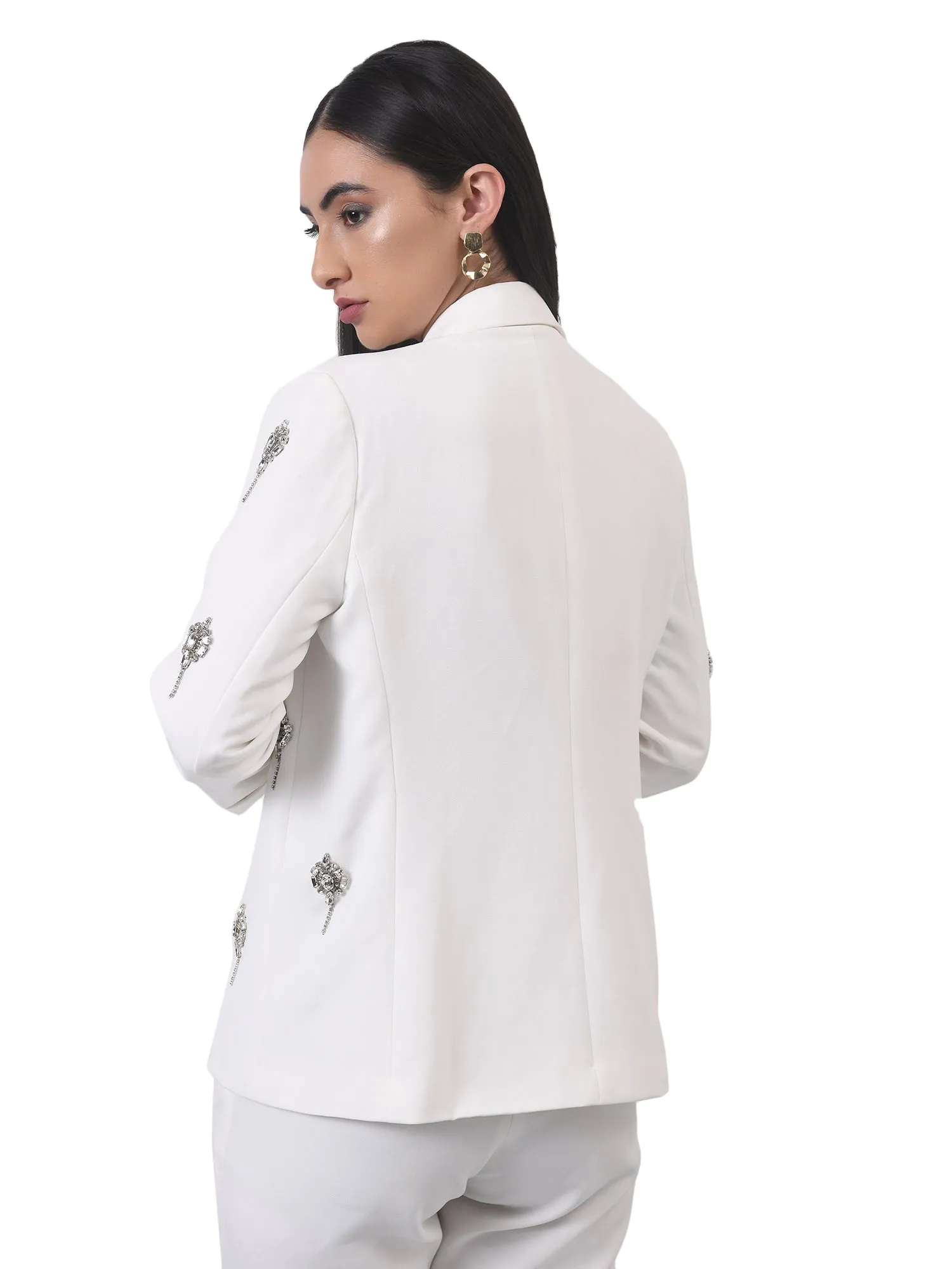 Embellished broaches Blazer