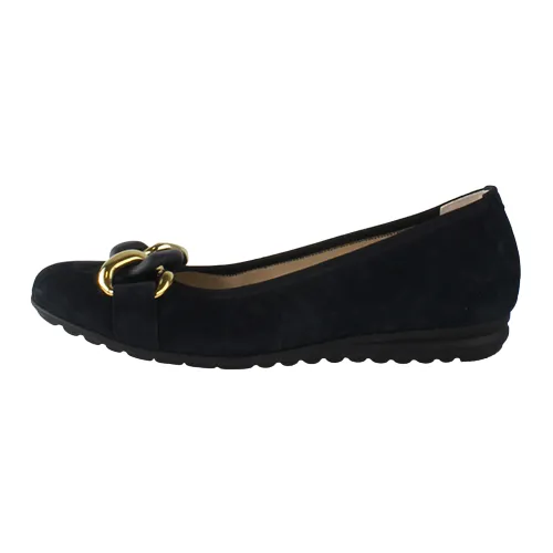Gabor Ladies Suede Pumps - 42.625.46 - Navy