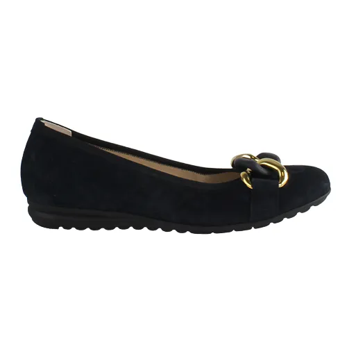 Gabor Ladies Suede Pumps - 42.625.46 - Navy