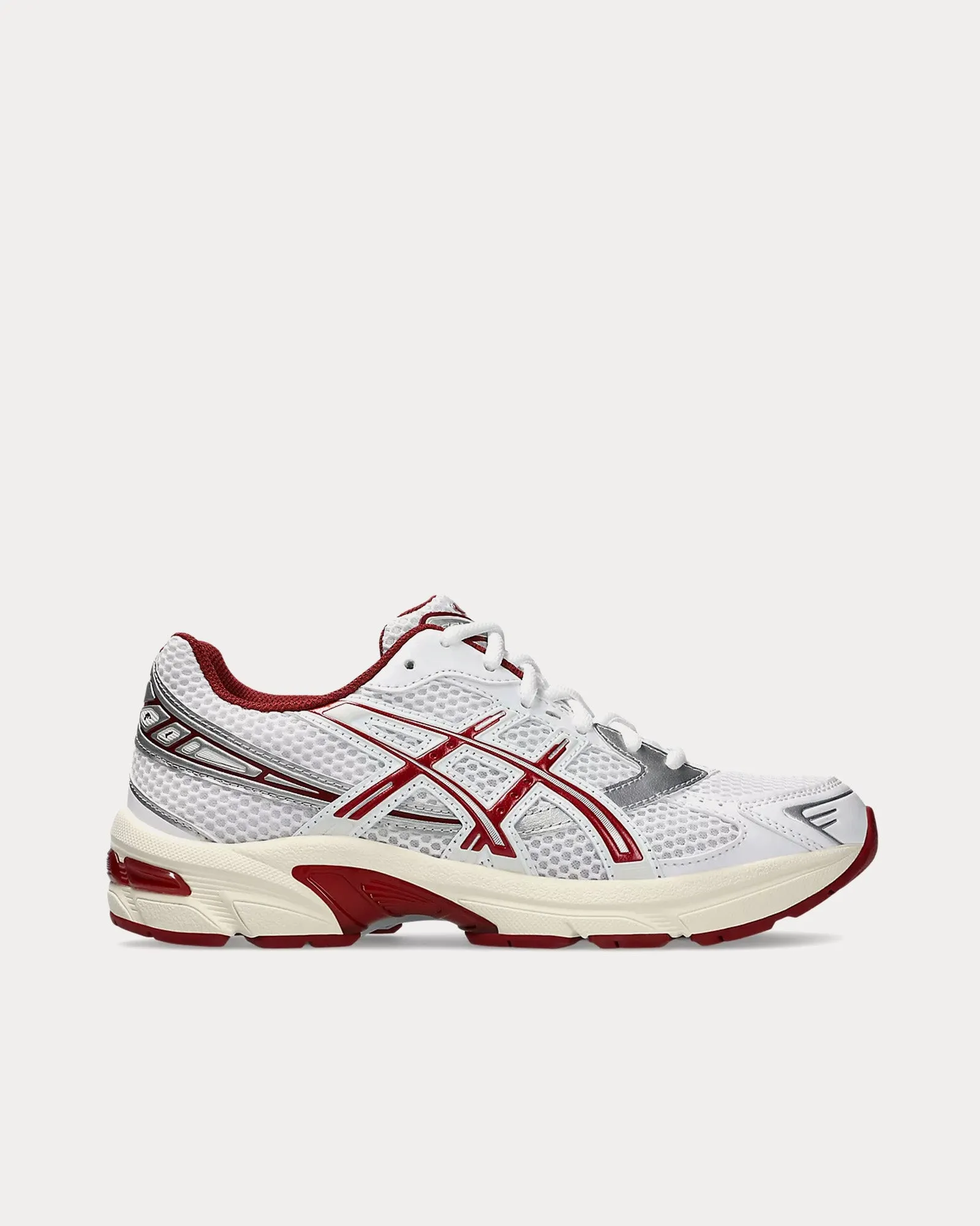 Gel-1130 White / Red Dahlia Low Top Sneakers