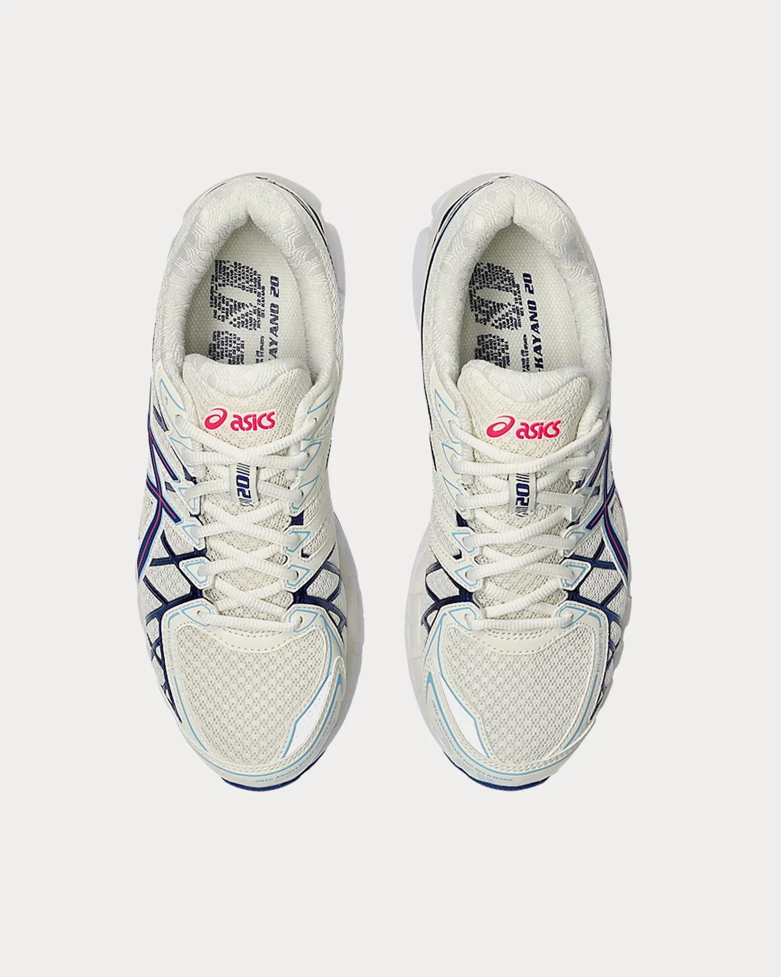 Gel-Kayano 20 Cream / Deep Marine Low Top Sneakers