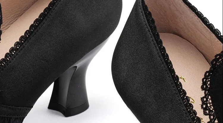 Golden Regency Heels and Lolita Mules - Lolita Shoes