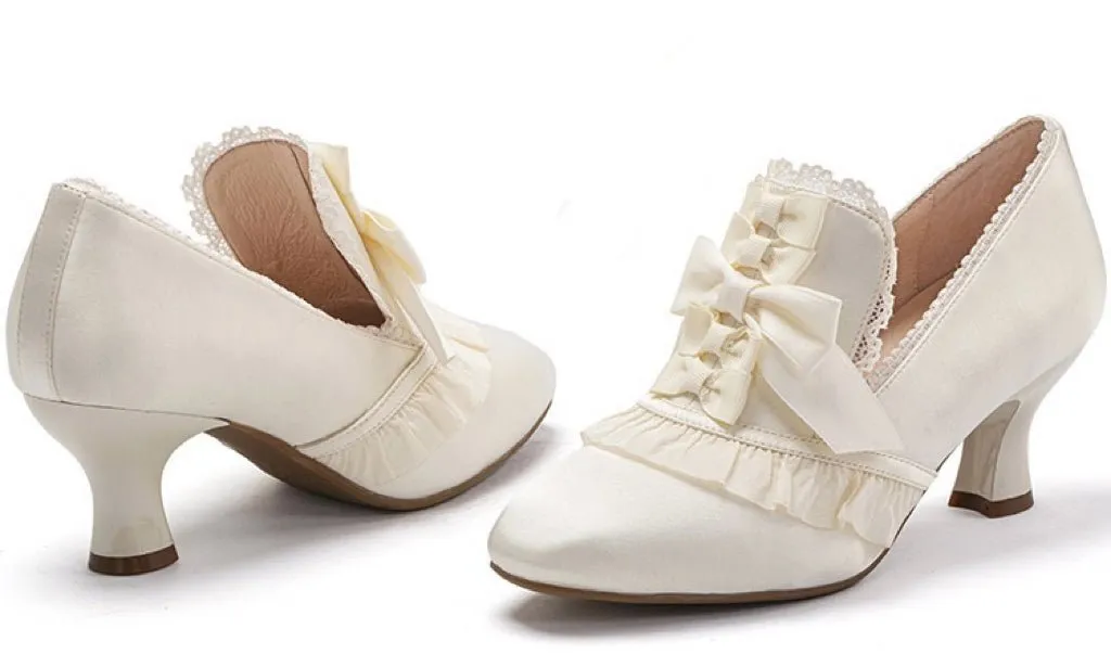 Golden Regency Heels and Lolita Mules - Lolita Shoes