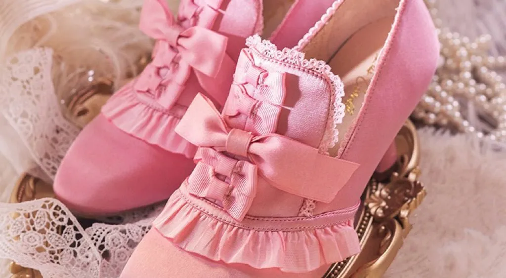 Golden Regency Heels and Lolita Mules - Lolita Shoes
