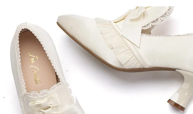 Golden Regency Heels and Lolita Mules - Lolita Shoes