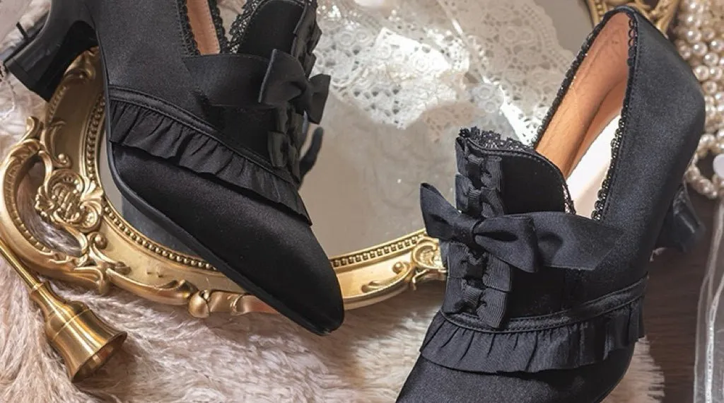 Golden Regency Heels and Lolita Mules - Lolita Shoes