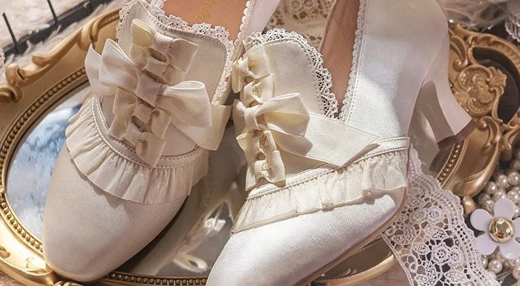 Golden Regency Heels and Lolita Mules - Lolita Shoes
