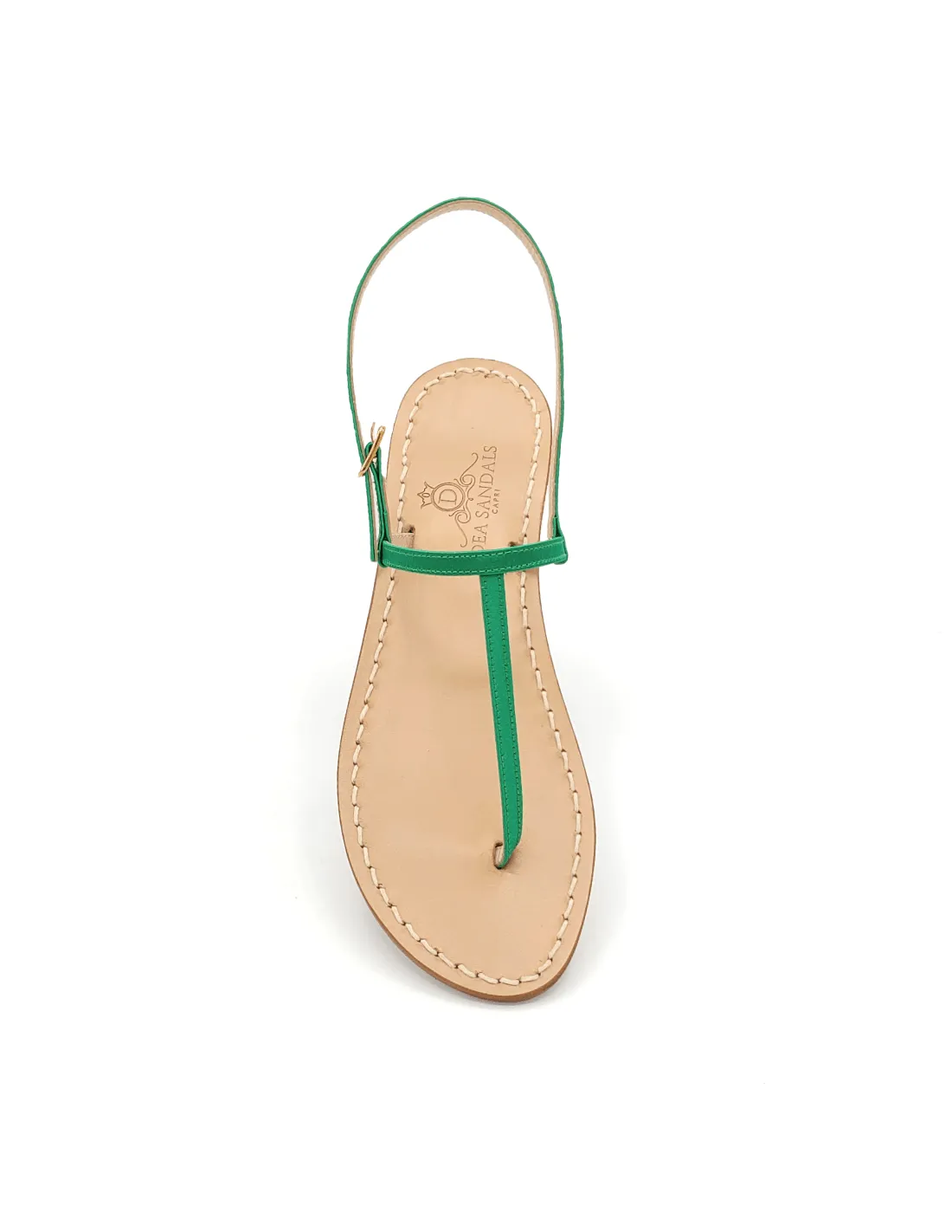 GREEN LEATHER CAPRI SANDALS (ART. 222V)