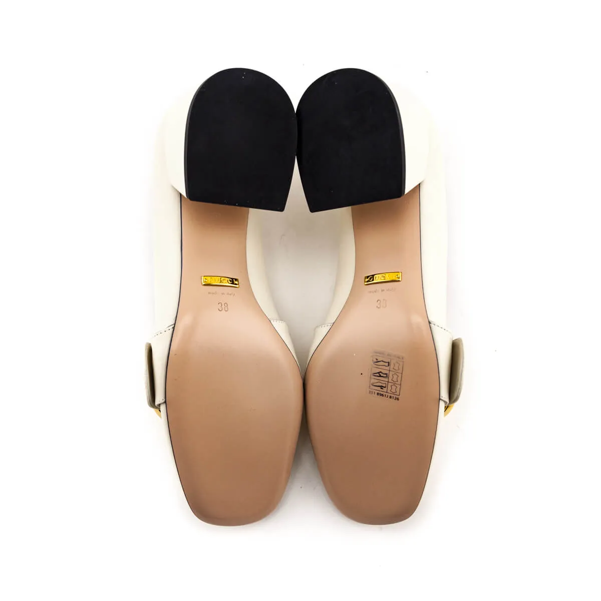 Gucci Mystic White Blondie GG Mid-Heel Pumps Size US 8 | EU 38