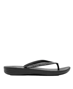 Iqushion Sparkle Flip-Flops - Black