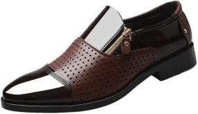 Italian Leather Loafers for Men Slip On Office Dress Business Oxfords Shoes