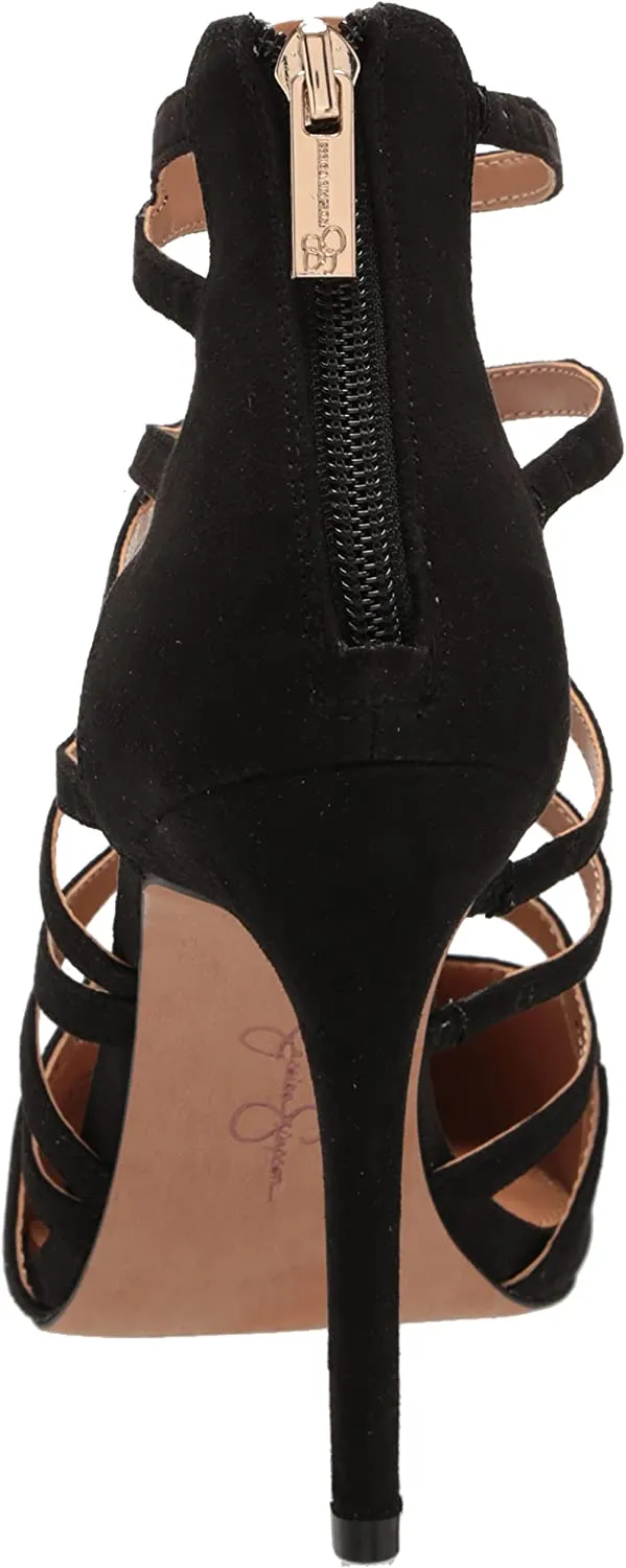 Jessica Simpson Parminda Black Pointed Toe Stiletto Heel Strappy Fashion Pumps