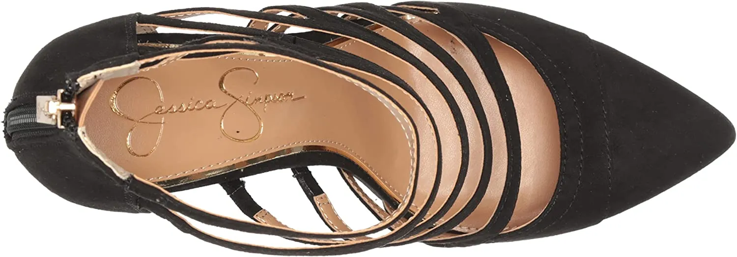 Jessica Simpson Parminda Black Pointed Toe Stiletto Heel Strappy Fashion Pumps