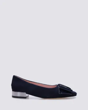 JUNE BALLET FLATS NAVY SUEDE LEATHER