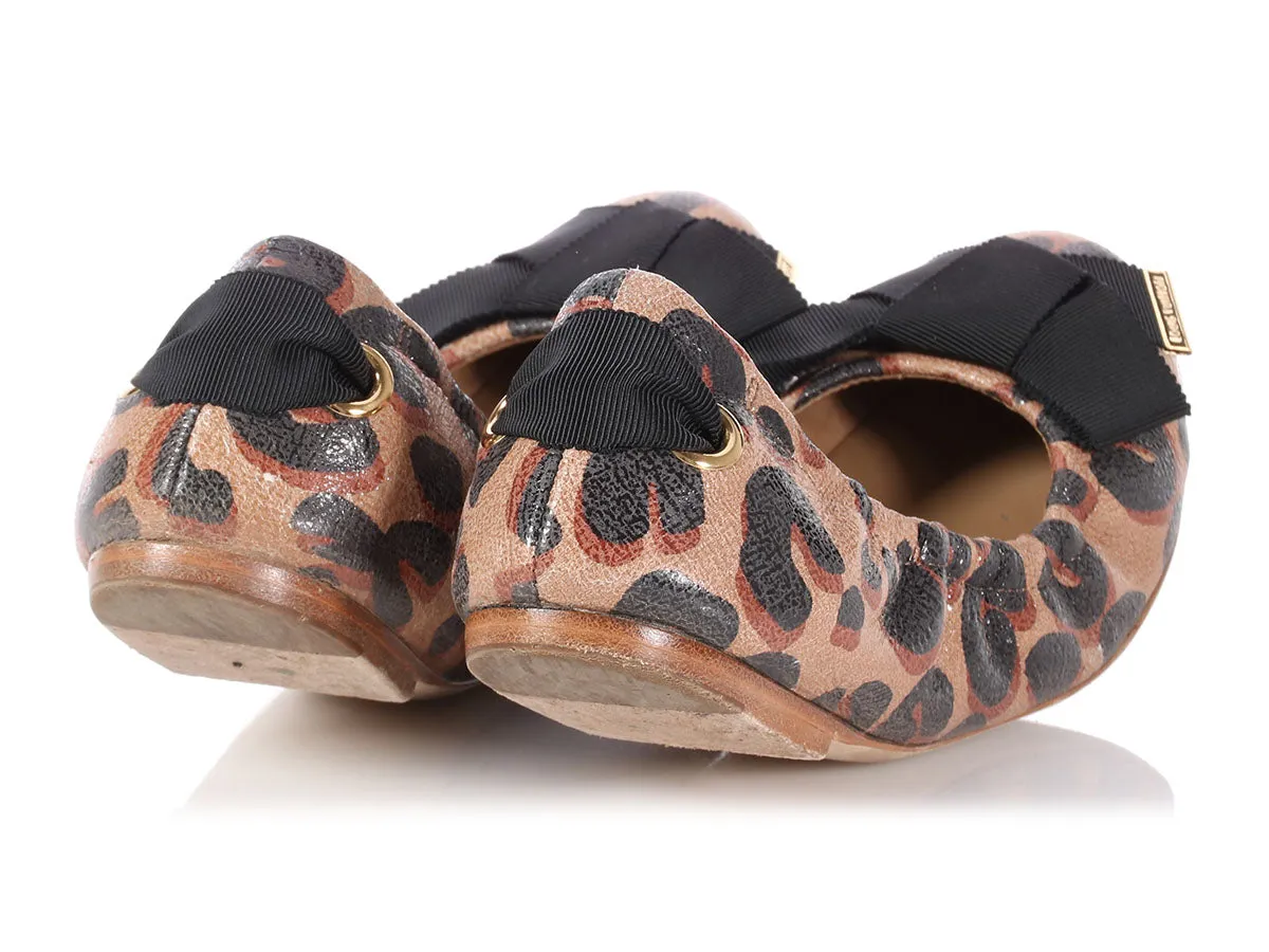 Louis Vuitton Leopard Dauphine Ballerina Flats