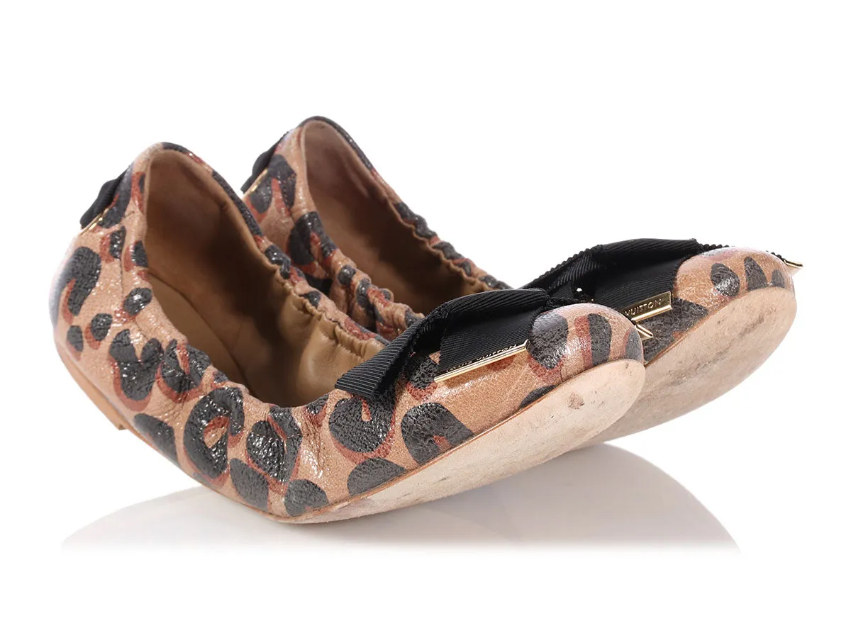 Louis Vuitton Leopard Dauphine Ballerina Flats