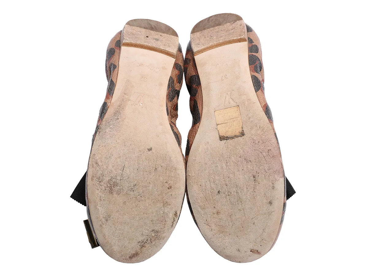 Louis Vuitton Leopard Dauphine Ballerina Flats