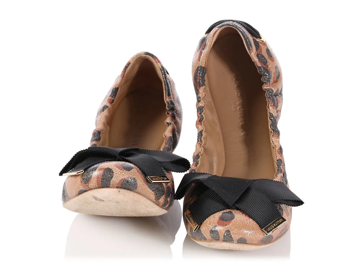 Louis Vuitton Leopard Dauphine Ballerina Flats
