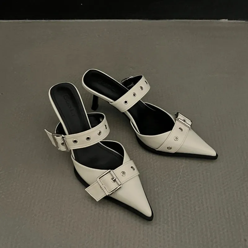 Luxury Heels Slippers Slip on Sandals