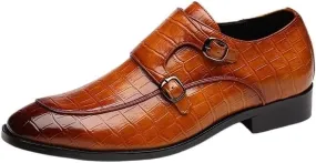 Men Shoes Square Toe Formal Dress Leather Shoes Italian Loafers Party Wedding Brogue Shoe