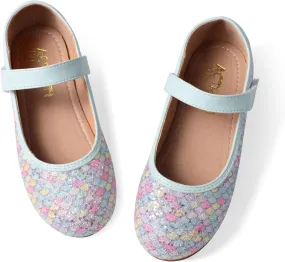 Mermaid Glitter Princess Ballet Flats for Girls, Mary Jane Shoes Dress Shoes for Girl Back to School Princess Wedding Shoes (Toddler/Little Kid/Big Kids)