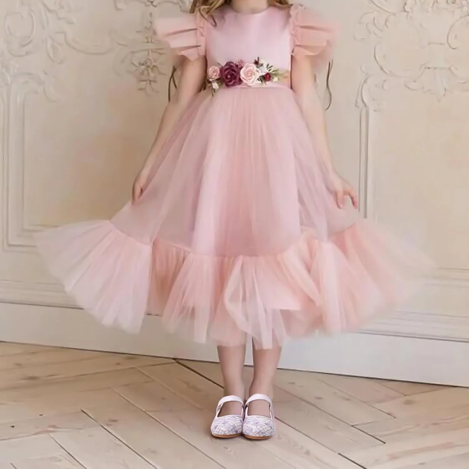 Mermaid Glitter Princess Ballet Flats for Girls, Mary Jane Shoes Dress Shoes for Girl Back to School Princess Wedding Shoes (Toddler/Little Kid/Big Kids)