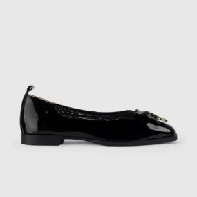 Morbido Ladies Leather Comfort Pump Black BIL007