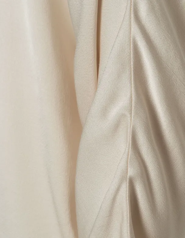 MORE AND MORE<BR>
Satin Blouse<BR>
Powder Cream<BR>