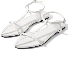 N.N.G Women Flat Sandals Dressy Srtappy Slingback Mules Cute Evening Vegan Leather Gladiator Designer Pretty Casual Pointed Open Toe